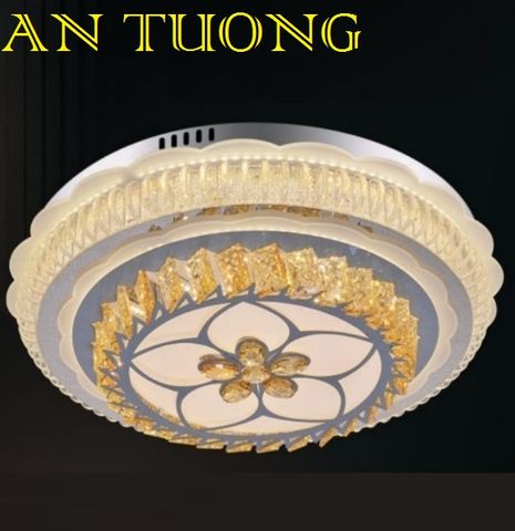  đèn mâm ốp trần pha lê led trang trí phòng khách, nhà phố, biệt thự cổ điển tân cổ điển 016 