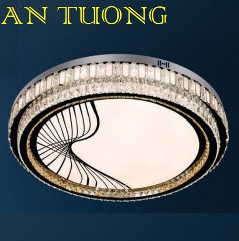  đèn mâm ốp trần pha lê led trang trí phòng khách, nhà phố, biệt thự cổ điển tân cổ điển 030 