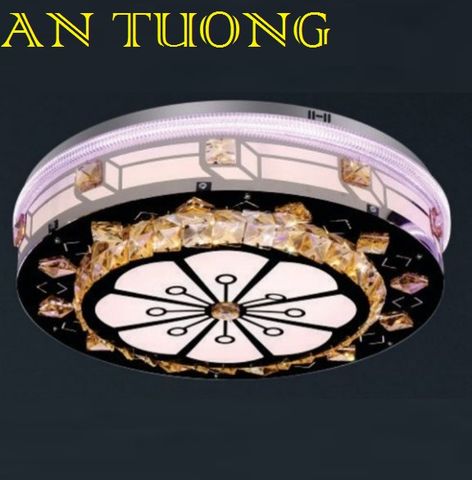  đèn mâm ốp trần pha lê led trang trí phòng khách, nhà phố, biệt thự cổ điển tân cổ điển 035 