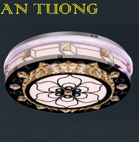  đèn mâm ốp trần pha lê led trang trí phòng khách, nhà phố, biệt thự cổ điển tân cổ điển 036 