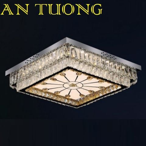  đèn mâm ốp trần pha lê led trang trí phòng khách, nhà phố, biệt thự cổ điển tân cổ điển 037 