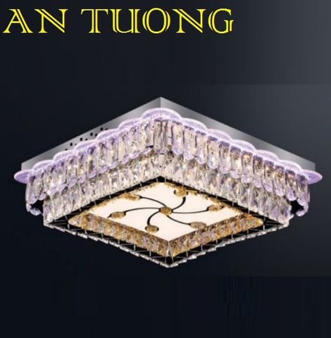  đèn mâm ốp trần pha lê led trang trí phòng khách, nhà phố, biệt thự cổ điển tân cổ điển 038 