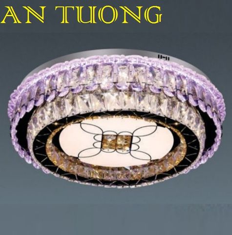  đèn mâm ốp trần pha lê led trang trí phòng khách, nhà phố, biệt thự cổ điển tân cổ điển 038 