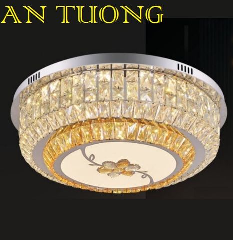  đèn mâm ốp trần pha lê led trang trí phòng khách, nhà phố, biệt thự cổ điển tân cổ điển 050 