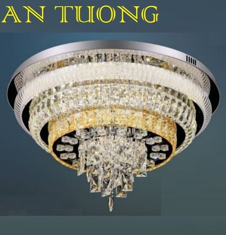  đèn mâm ốp trần pha lê led trang trí phòng khách, nhà phố, biệt thự cổ điển tân cổ điển 057 