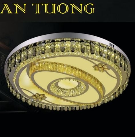  đèn mâm ốp trần pha lê led trang trí phòng khách, nhà phố, biệt thự cổ điển tân cổ điển 087 