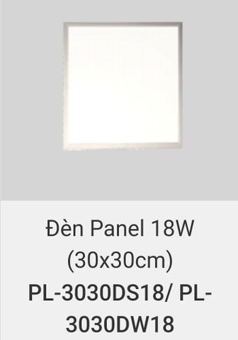  Đèn led panel âm trần 300x300 , 30x30 vinaled 18w PL 3030DS18 , PL 3030DW18 