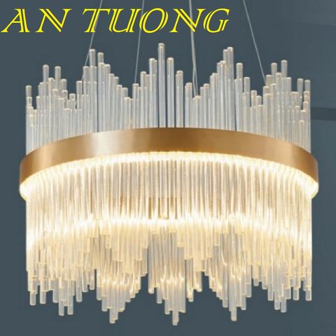  đèn chùm pha lê led trang trí phòng khách đẹp, hiện đại, tân cổ điển 01 