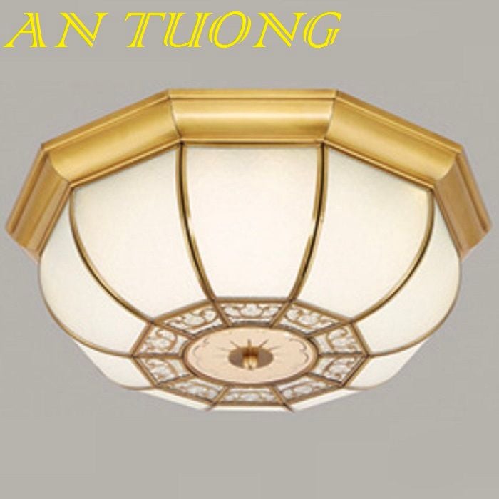 đèn đồng ốp trần trang trí ban công cổ điển, tân cổ điển 010 size 580mm