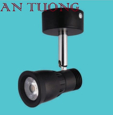  đèn rọi gắn trần nối 7w vỏ đen chiếu sáng shop thời trang, showroom, salon tóc 