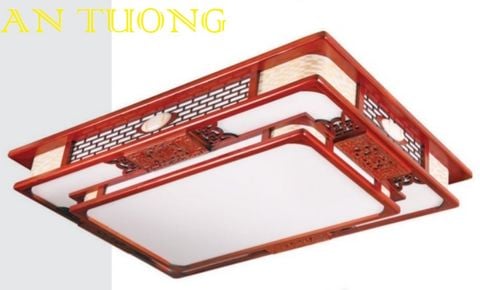  đèn trang trí phòng thờ, đèn ốp trần led gỗ kiểu gỗ trang trí phòng thờ, sảnh thờ 023 