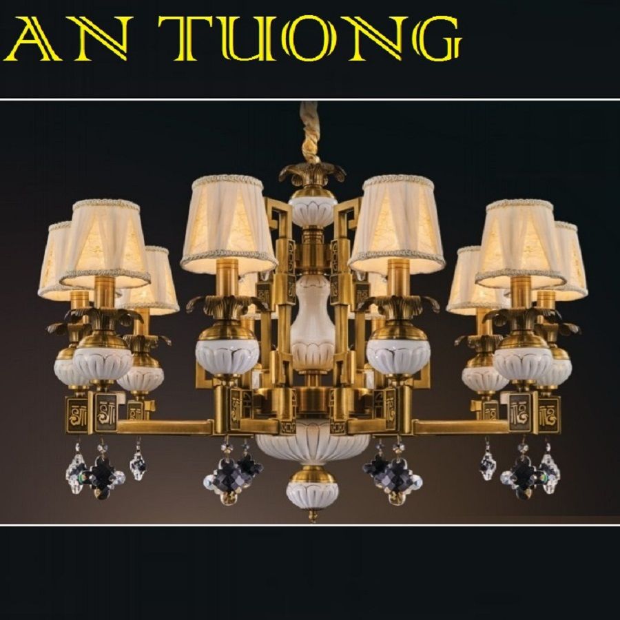 đèn chùm trang trí tân cổ điển, đèn chùm trang trí phòng khách, biệt thự cố điển, tân cổ điển 014