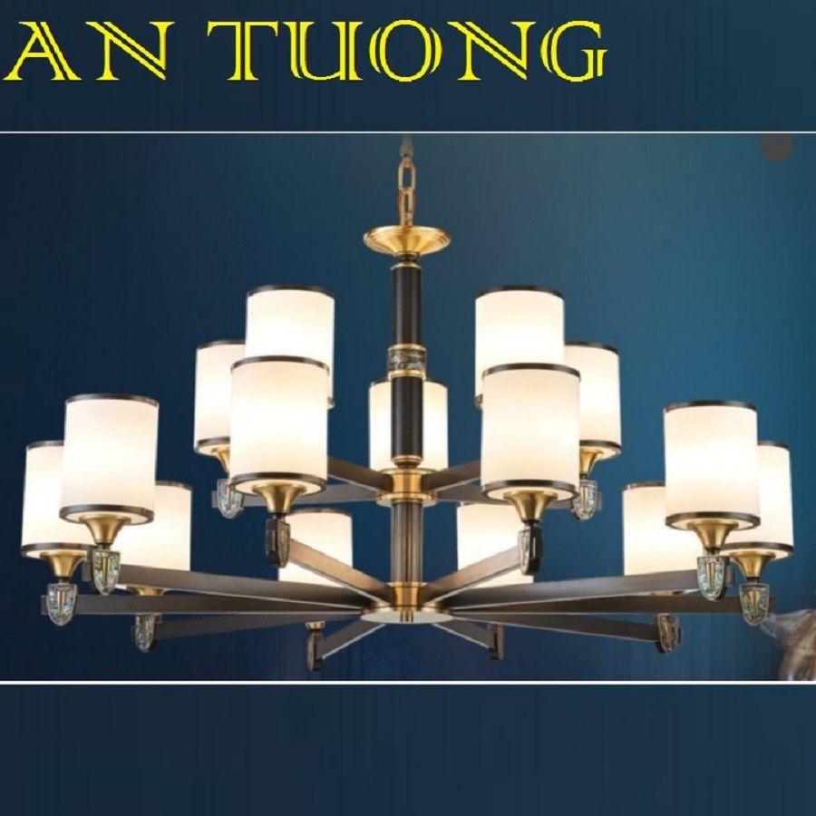 đèn chùm trang trí tân cổ điển, đèn chùm trang trí phòng khách, biệt thự cố điển, tân cổ điển 044