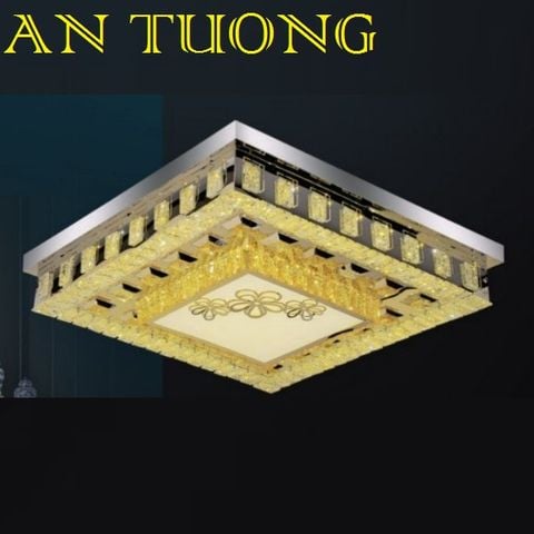  đèn mâm ốp trần pha lê led trang trí phòng khách, nhà phố, biệt thự cổ điển tân cổ điển 04 