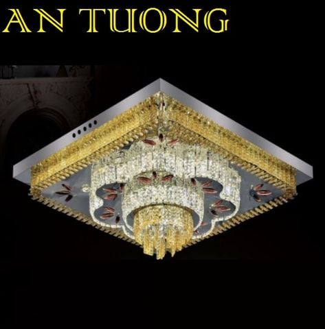  đèn mâm ốp trần pha lê led trang trí phòng khách, nhà phố, biệt thự cổ điển tân cổ điển 06 