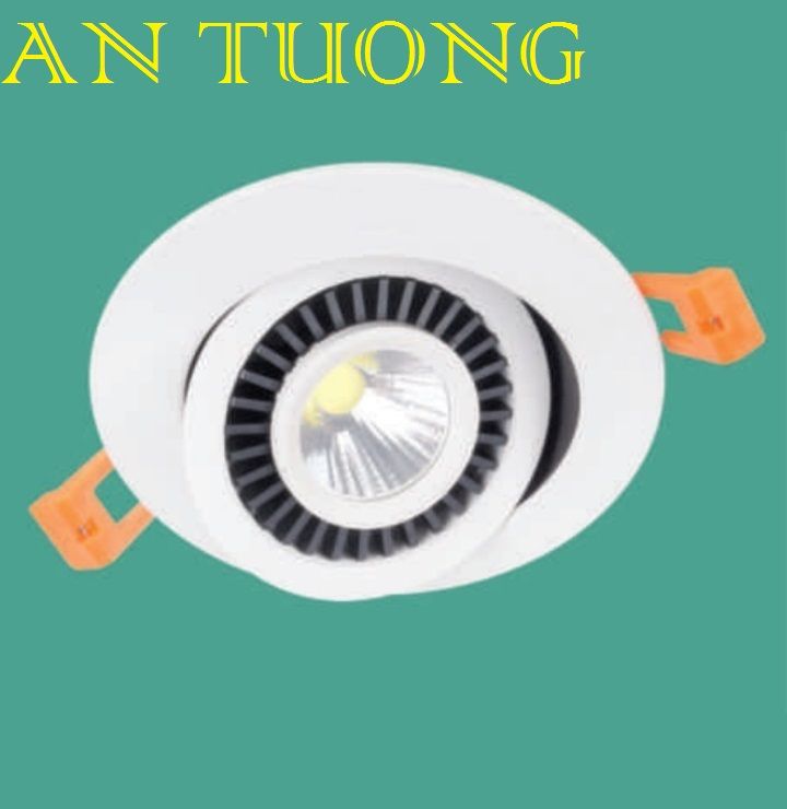 đèn led spotlight âm trần xoay chiếu điểm COB 3w - góc chiếu 45 độ, góc xoay 90 độ