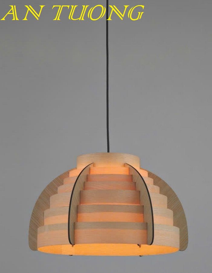 đèn gỗ treo thả trần trang trí bàn ăn, quầy bar, bàn đảo bếp, phòng bếp, nhà hàng, quán ăn, quán cafe 0079