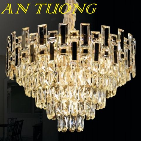  đèn chùm pha lê led trang trí phòng khách đẹp, hiện đại, tân cổ điển 016 