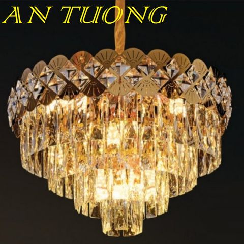  đèn chùm pha lê led trang trí phòng khách đẹp, hiện đại, tân cổ điển 019 