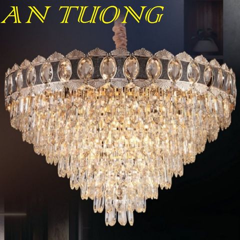  đèn chùm pha lê led trang trí phòng khách đẹp, hiện đại, tân cổ điển 020 