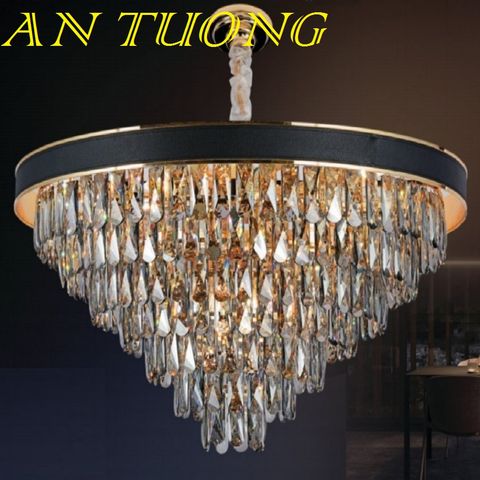  đèn chùm pha lê led trang trí phòng khách đẹp, hiện đại, tân cổ điển 022 