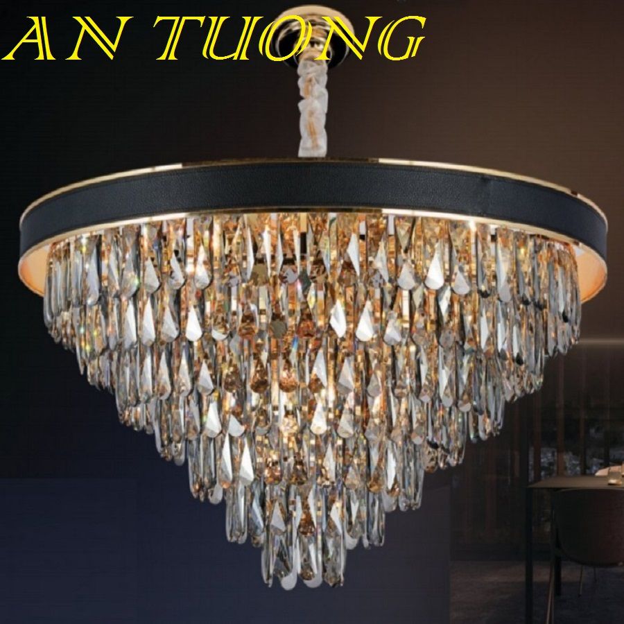 đèn chùm pha lê led trang trí phòng khách đẹp, hiện đại, tân cổ điển 022