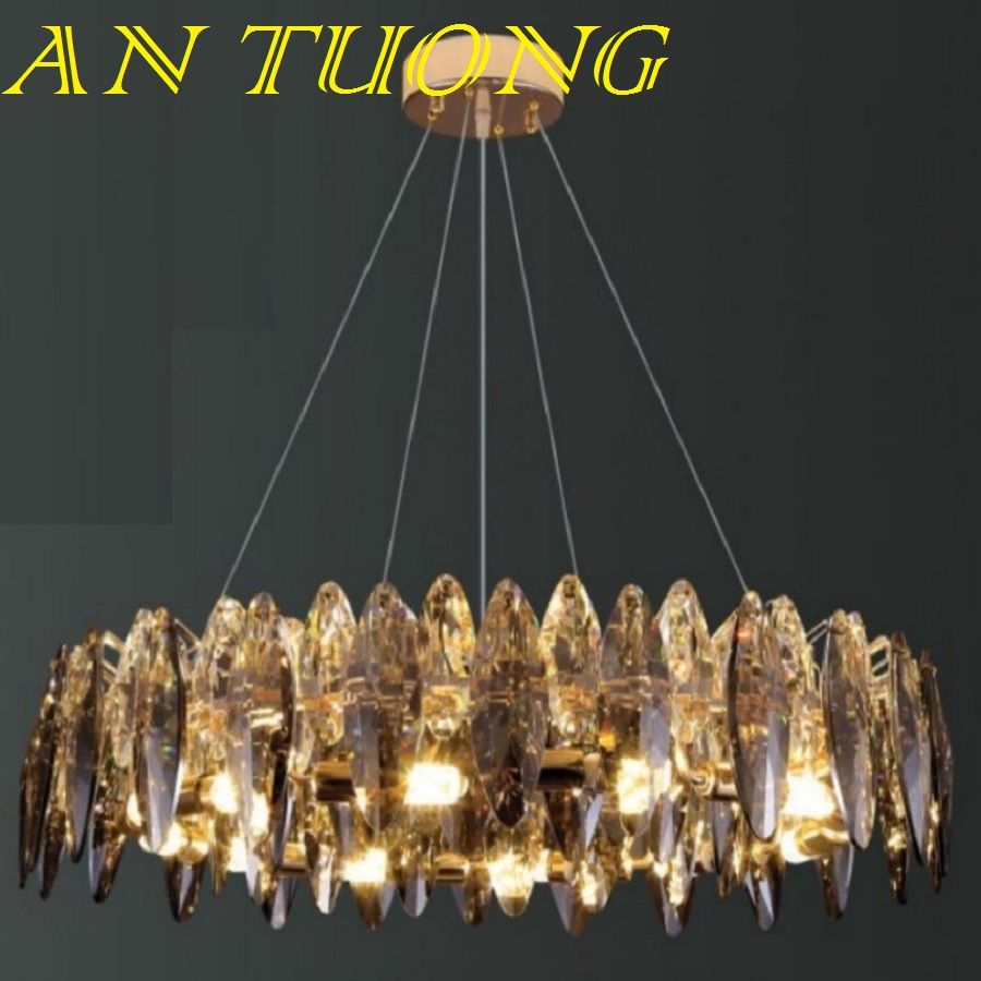 đèn chùm pha lê led trang trí phòng khách đẹp, hiện đại, tân cổ điển 029