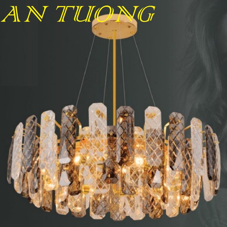 đèn chùm pha lê led trang trí phòng khách đẹp, hiện đại, tân cổ điển 031