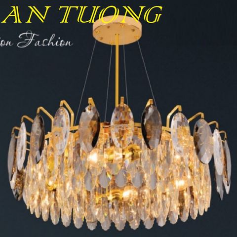  đèn chùm pha lê led trang trí phòng khách đẹp, hiện đại, tân cổ điển 033 