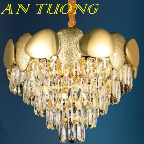  đèn chùm pha lê led trang trí phòng khách đẹp, hiện đại, tân cổ điển 035 