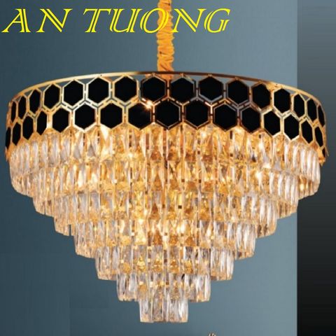  đèn chùm pha lê led trang trí phòng khách đẹp, hiện đại, tân cổ điển 048 