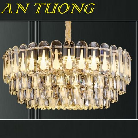  đèn chùm pha lê led trang trí phòng khách đẹp, hiện đại, tân cổ điển 049 