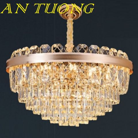  đèn chùm pha lê led trang trí phòng khách đẹp, hiện đại, tân cổ điển 052 