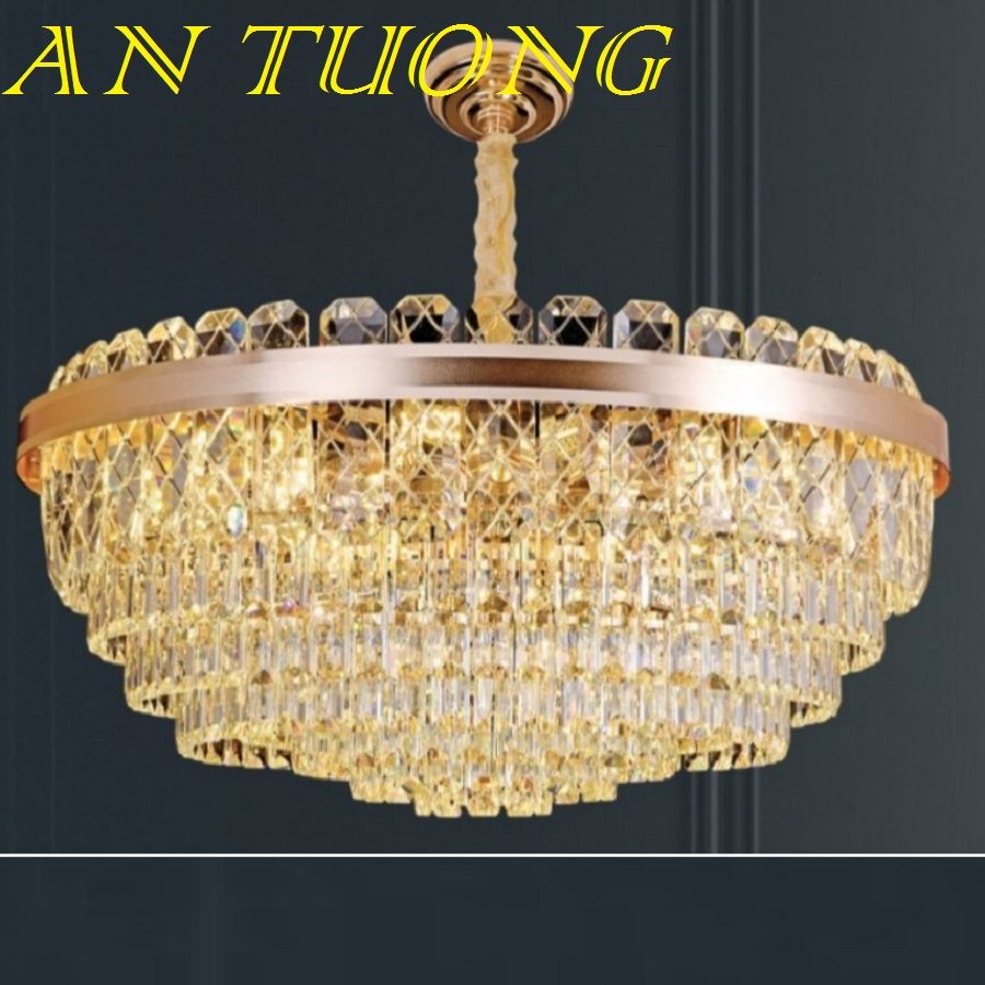 đèn chùm pha lê led trang trí phòng khách đẹp, hiện đại, tân cổ điển 053