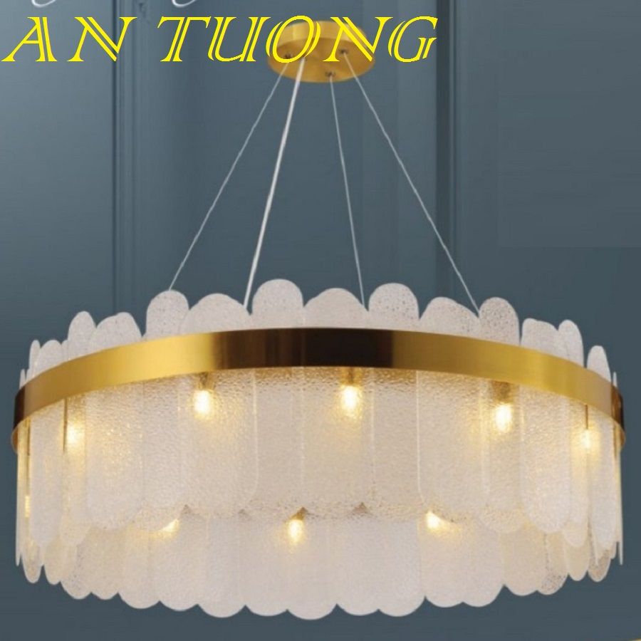 đèn chùm pha lê led trang trí phòng khách đẹp, hiện đại, tân cổ điển 060