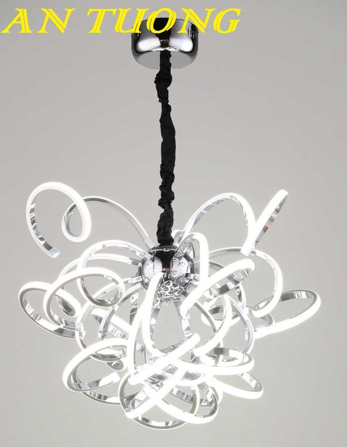 đèn thả trần vòng LED xoắn ốc decor trang trí phòng khách, phòng bếp đẹp hiện đại 003
