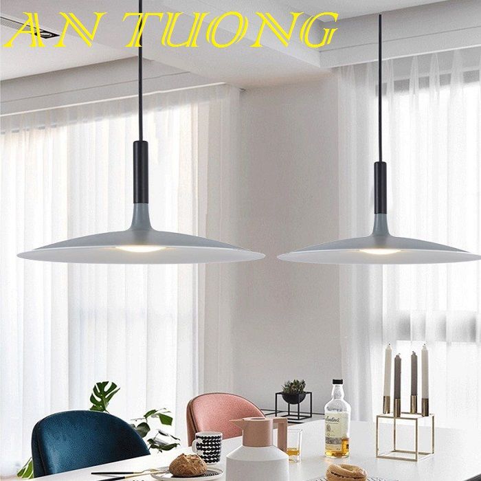đèn treo thả trần chao công ngiệp trang trí quầy bar, bàn ăn đảo bếp đẹp, phong cách bắc âu 018