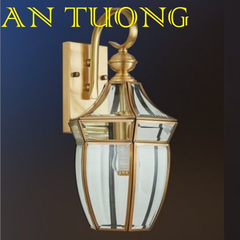 đèn đồng gắn tường, treo tường ngoài trời trang trí biệt thự cổ điển, nhà cổ điển, tân cổ điển 010