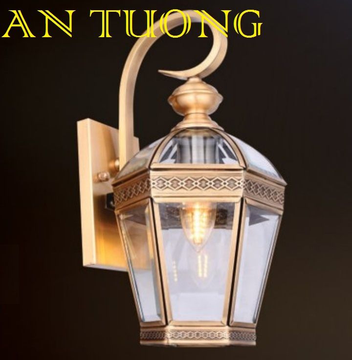 đèn đồng gắn tường, treo tường ngoài trời trang trí biệt thự cổ điển, nhà cổ điển, tân cổ điển 023