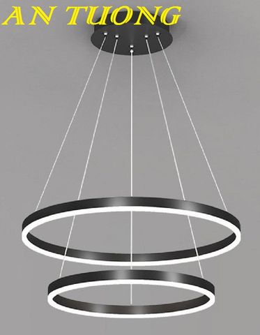  đèn thả trần 2 vòng LED decor trang trí phòng khách, phòng bếp đẹp hiện đại 001 