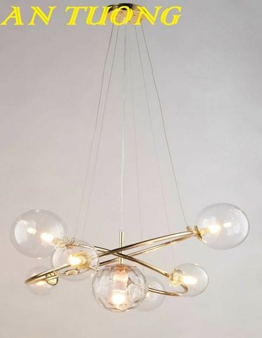  đèn thả trần 2 vòng LED decor trang trí phòng khách, phòng bếp đẹp hiện đại 002 