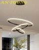 đèn thả trần 3 vòng LED decor trang trí phòng khách, bàn ăn phòng bếp, quán cafe đẹp hiện đại 0167