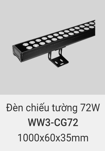  Đèn rọi tường, chiếu tường, hắt sáng tường trang trí ngoài trời chống nước IP65 vinaled 72w WW3 CG72 