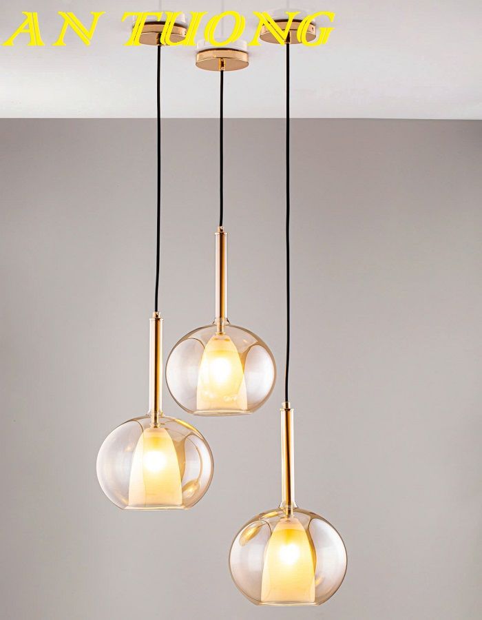 đèn thả thủy tinh 3 bóng trang trí quầy bar bàn ăn phòng bếp phòng ăn 0031