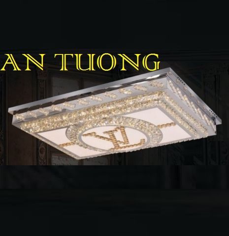  đèn mâm ốp trần pha lê led trang trí  kích thước lớn dài 1100mm x rộng 800mm - 03 