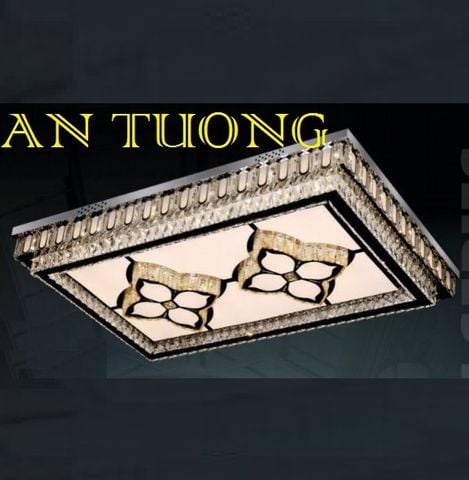  đèn mâm ốp trần pha lê led trang trí  kích thước lớn dài 1200mm x rộng 800mm - 03 