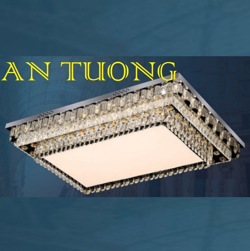 đèn mâm ốp trần pha lê led trang trí  kích thước lớn dài 1200mm x rộng 800mm - 06
