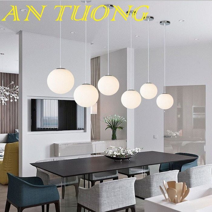 đèn treo thả trần trang trí phòng bếp đẹp, bàn đảo, quầy bar phòng ăn, bàn ăn đẹp hiện đại 041