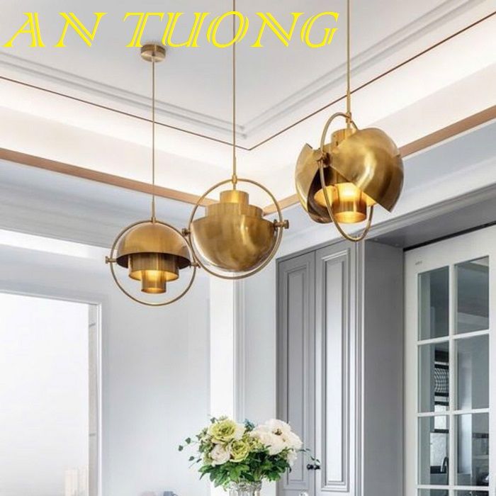 đèn treo thả trần trang trí phòng bếp đẹp, bàn đảo, quầy bar phòng ăn, bàn ăn đẹp hiện đại 054