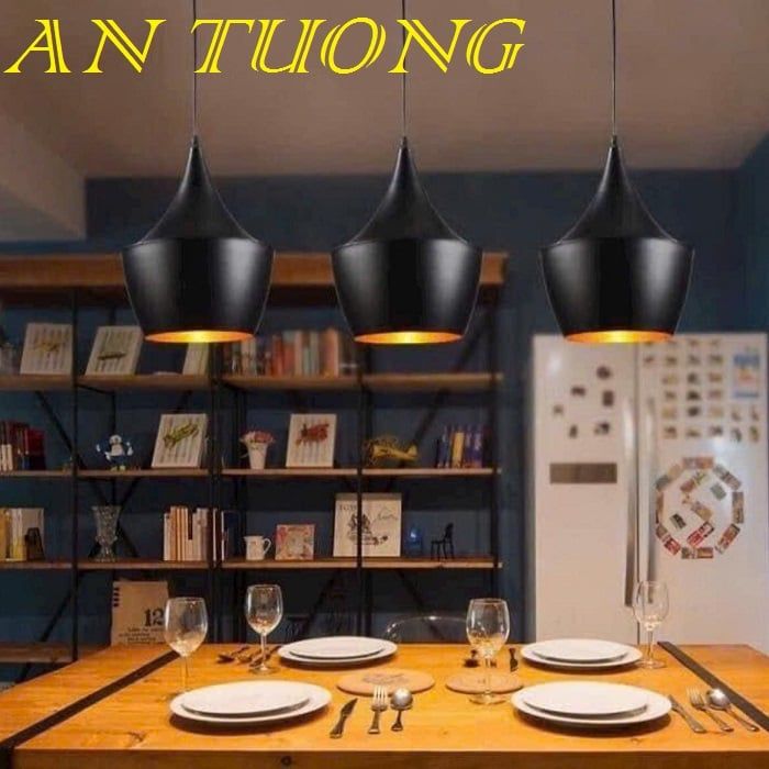 đèn treo thả trần trang trí phòng bếp đẹp, bàn đảo, quầy bar phòng ăn, bàn ăn đẹp hiện đại 055